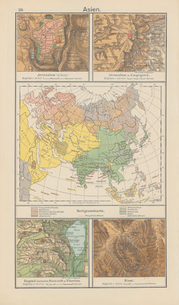 Asien Religionskarte 1930