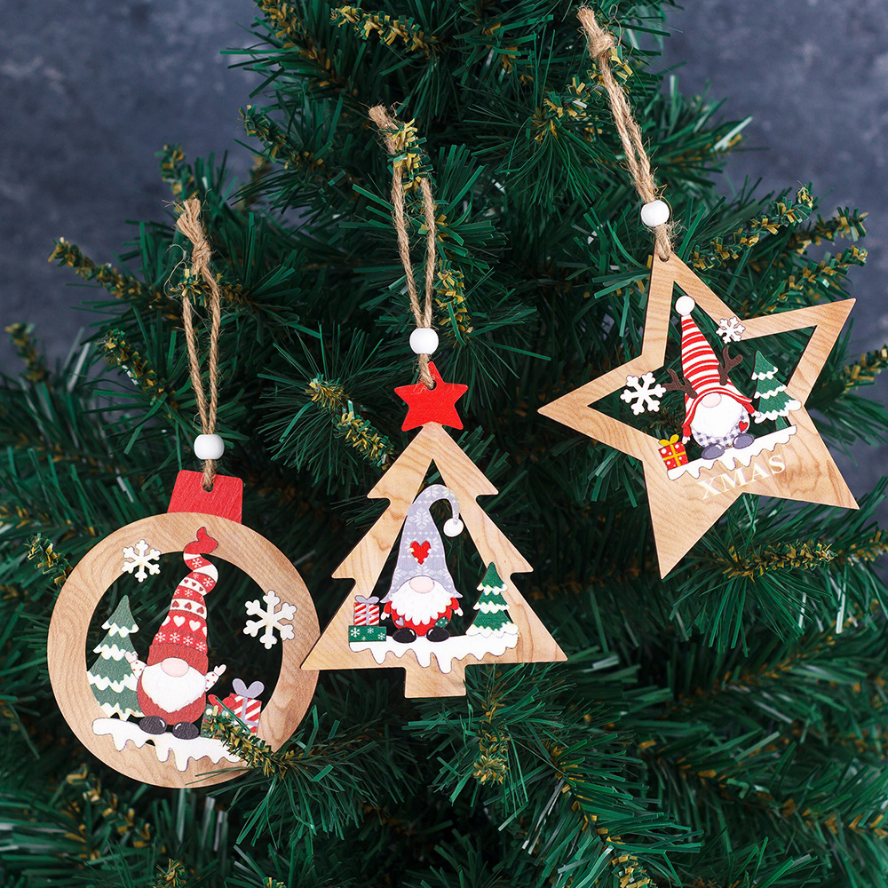 Weihnachts-Wichtelanhänger aus Holz