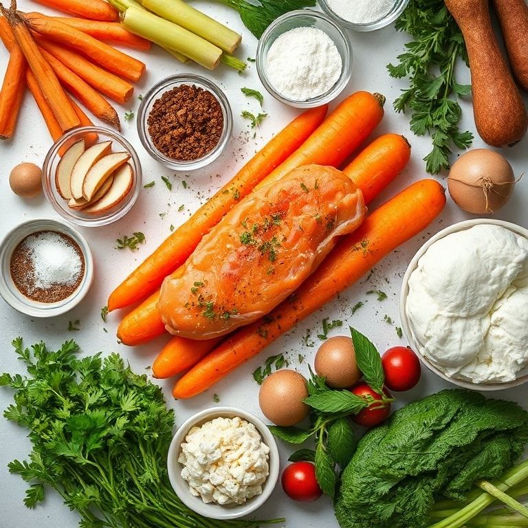 Ingredients for Crispy Parmesan Smashed Carrots Recipe – Easy Homemade Side Dish