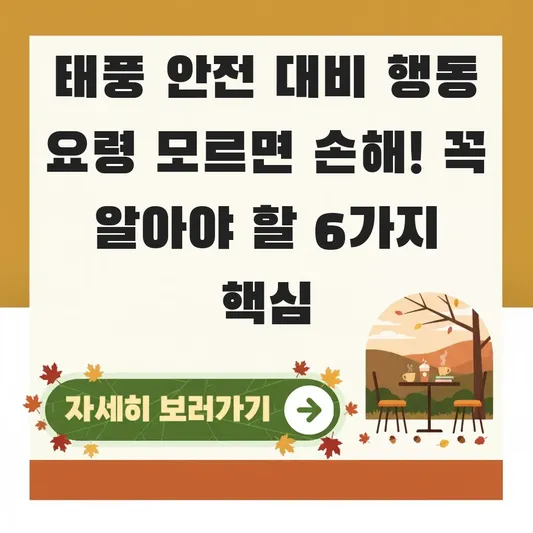 태풍 발생 시 안전 대비 행동 요령