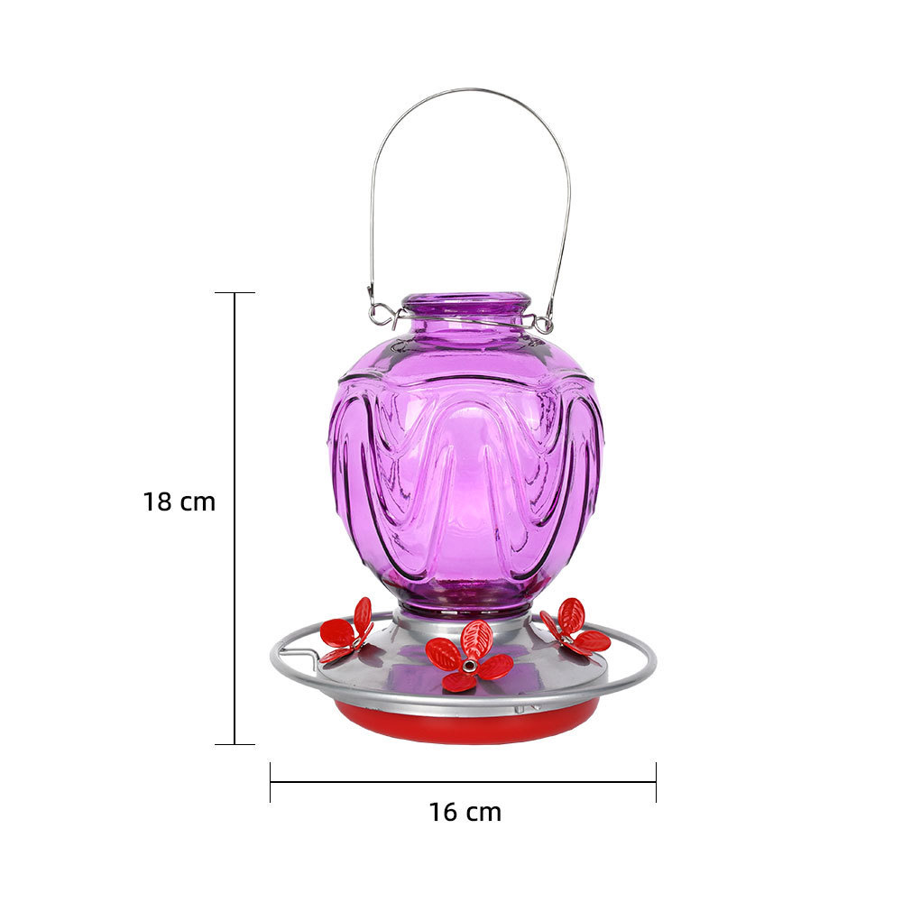 Hanging Glass Bird Bath for Hummingbirds and Birds