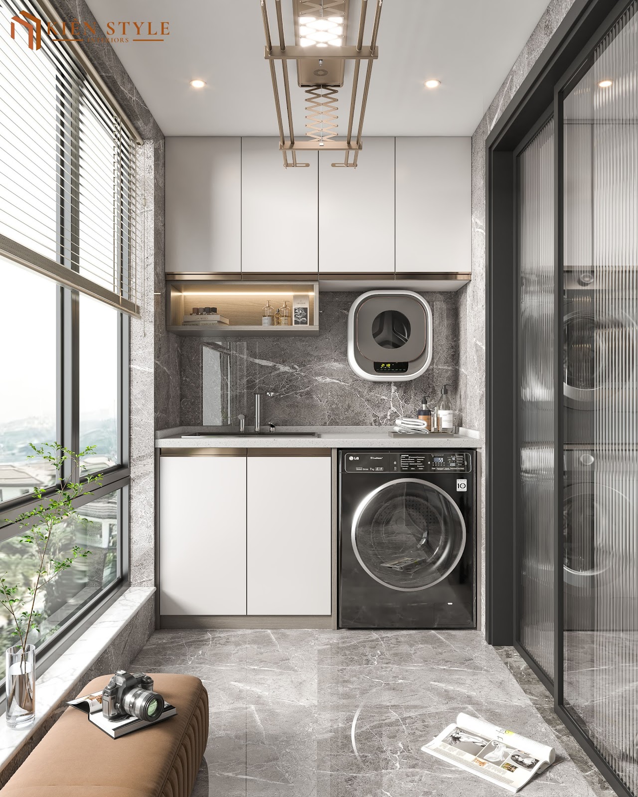 Mẫu tủ phòng giặt mới nhất 2024