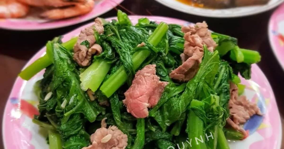 Cải ngồng xào bò