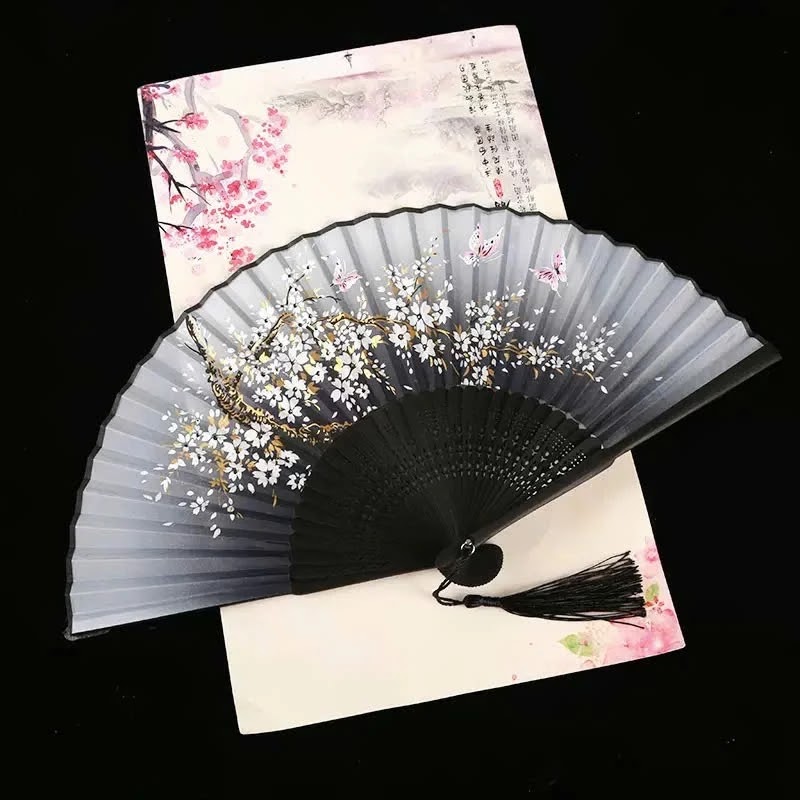 Quạt Cổ Trang Vải Lụa | Phong Cách Cổ Điển Xinh Xắn 30