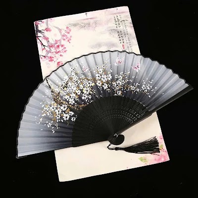 Quạt Cổ Trang Vải Lụa | Phong Cách Cổ Điển Xinh Xắn 30