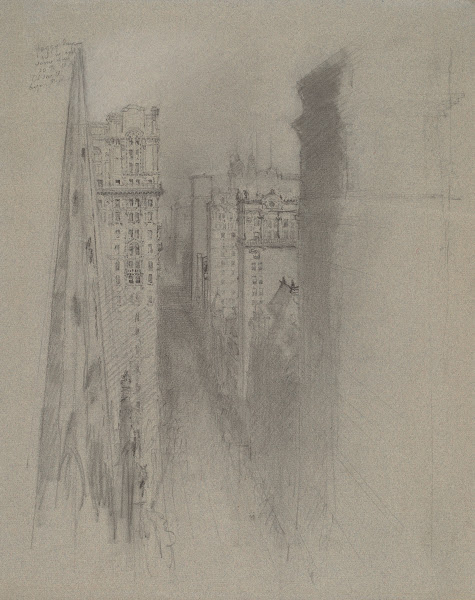 North on Broadway from Trinity Church c 1900