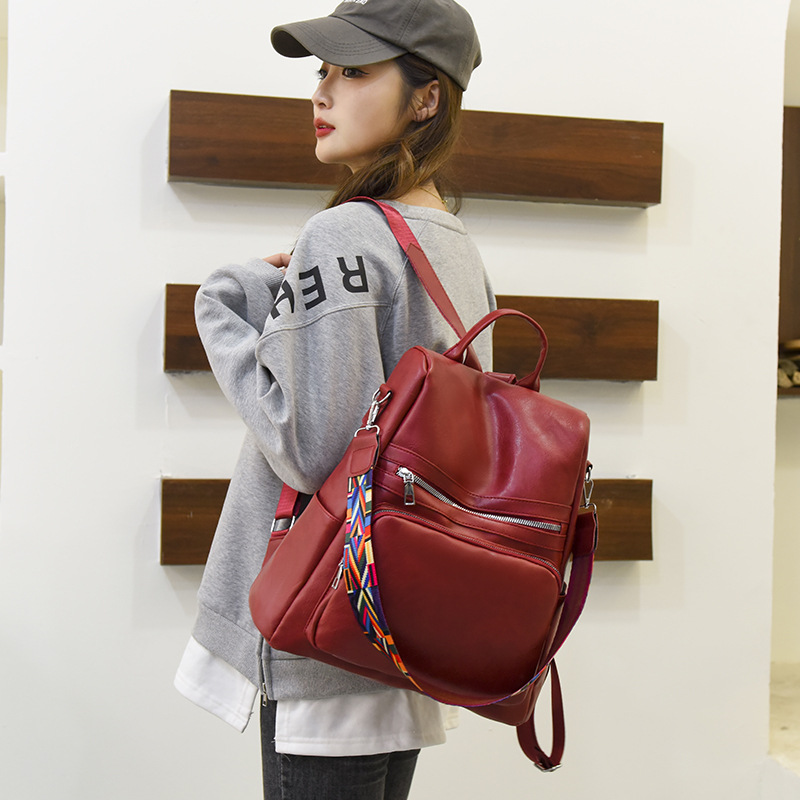 Women's PU Backpack, Modern Style