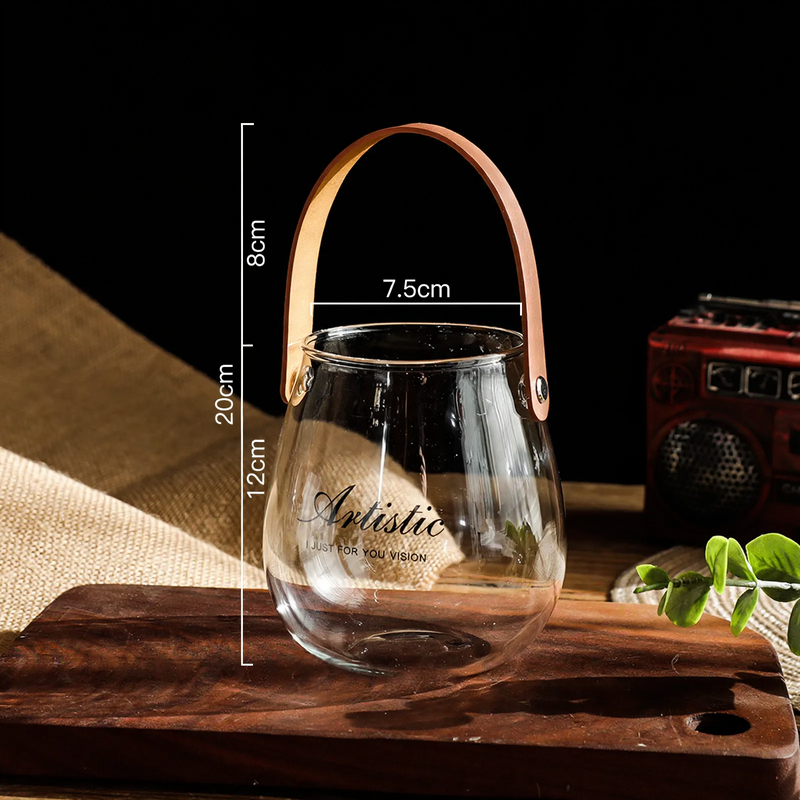 Glasgefäß für Duftöl und Trockenblumen