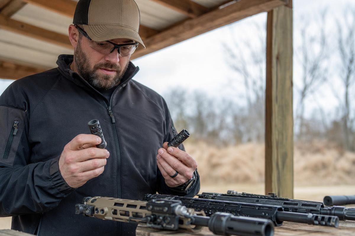 AR-15 muzzle device selection for range shooting