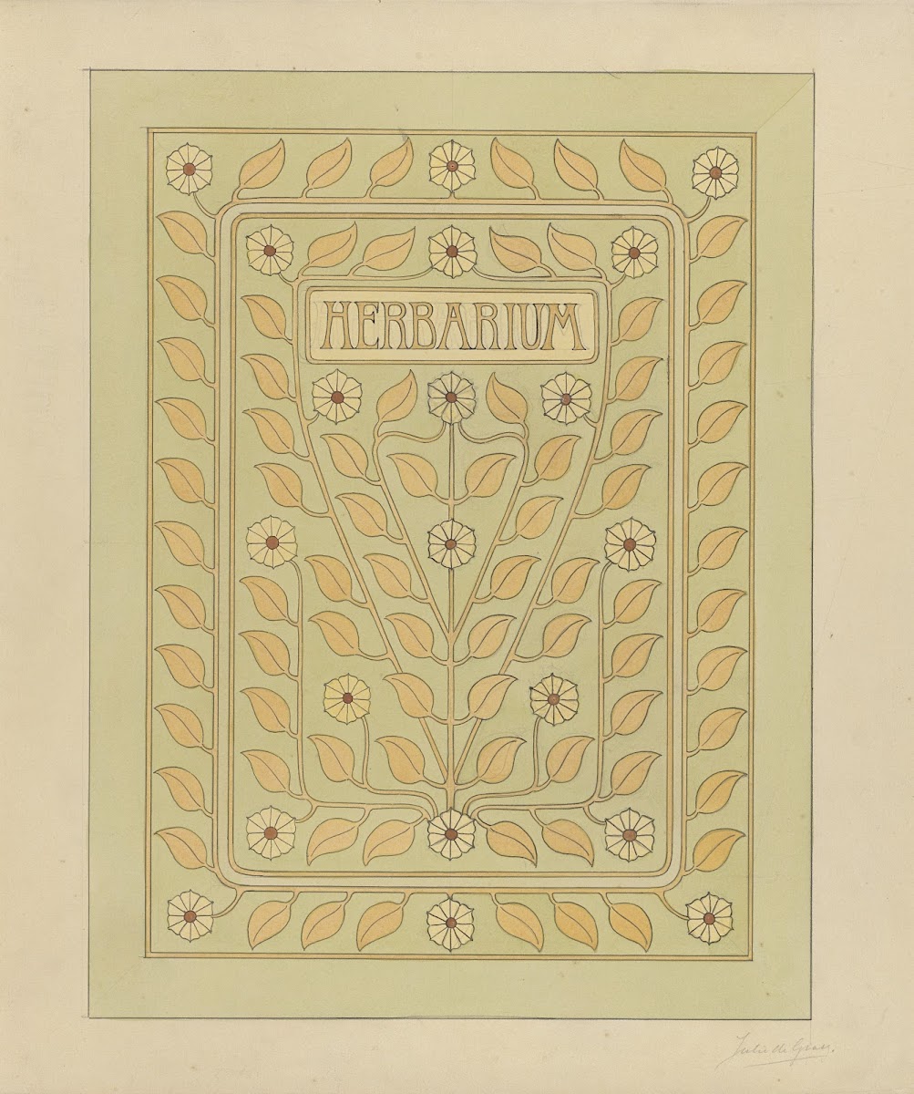Design for a cover for a herbarium 20th century
