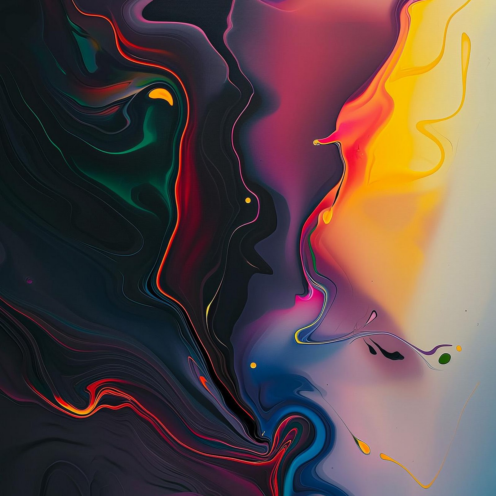 Download Vibrant Liquid Marble Cascade Full HD iPhone