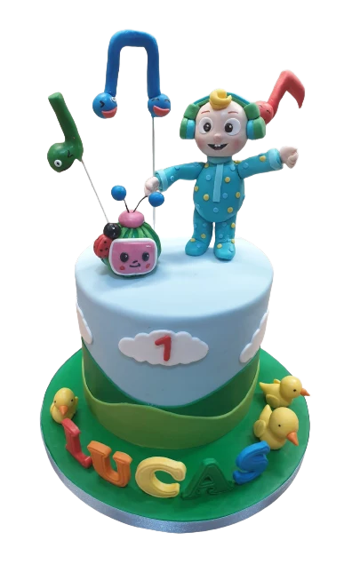 Cocomelon First Birthday Icing Cake CB-NC501
