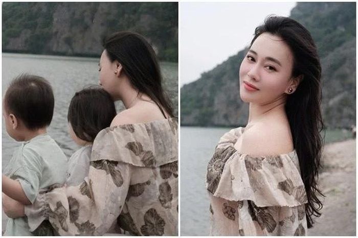 Phương Oanh khoe vẻ rạng rỡ bên cặp song sinh - Báo Tri thức &amp; Cuộc sống