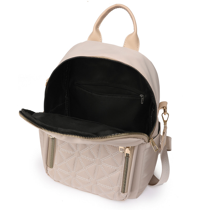 Backpack with diamond stitching, water-repellent