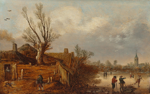 Cottages and Frozen River 1629