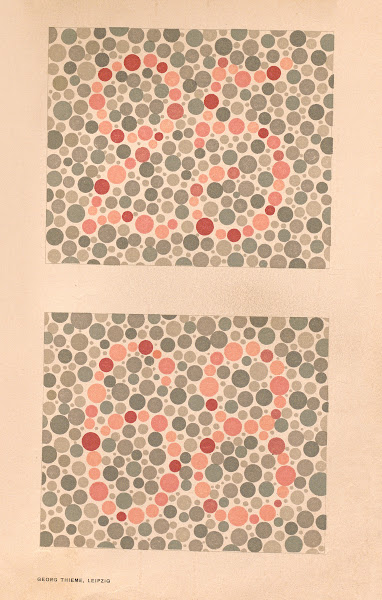 Stillings pseudo isochromatic plates for testing color perception Pl10 1929