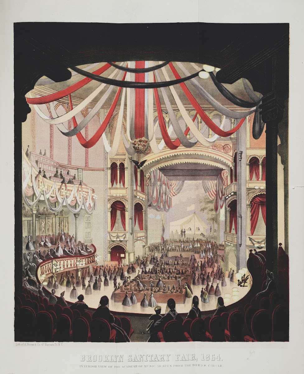 Brooklyn Sanitary Fair 1864 Interior View Of The Academy Of Music As Seen From T