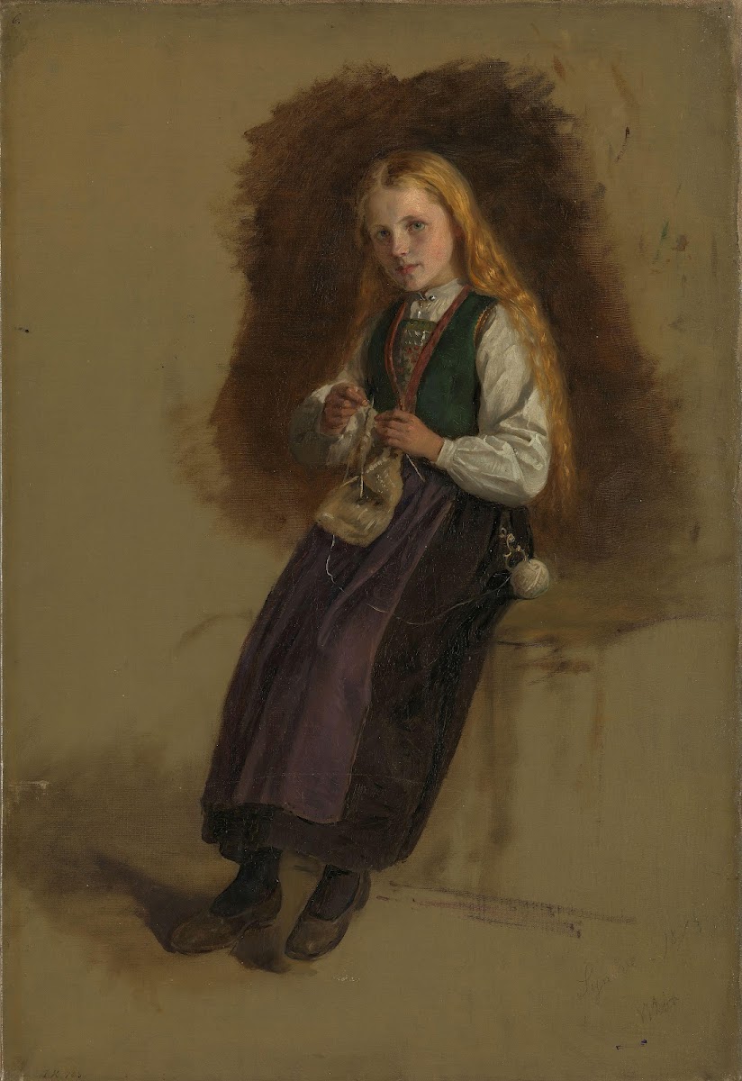 Portrait of Syneve Larsdatter from Vikør 1873