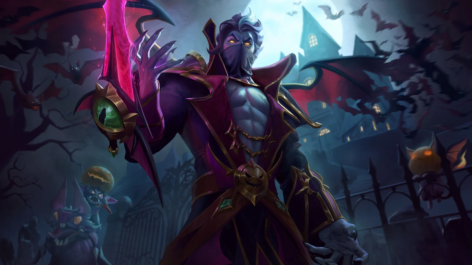 Kassadin, League Of Legends, Riot Games, Halloween, Vampires 4K Desktop, iPhone Wallpaper Background