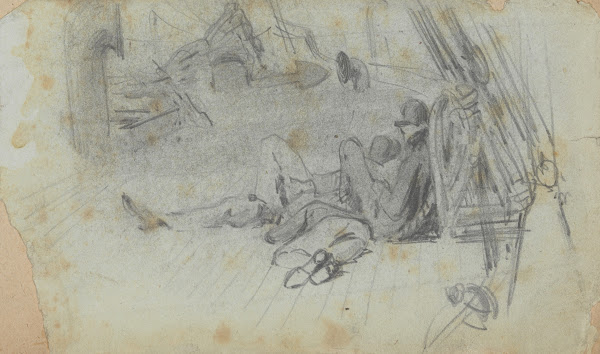 Sailors on Deck of Ship circa 1876