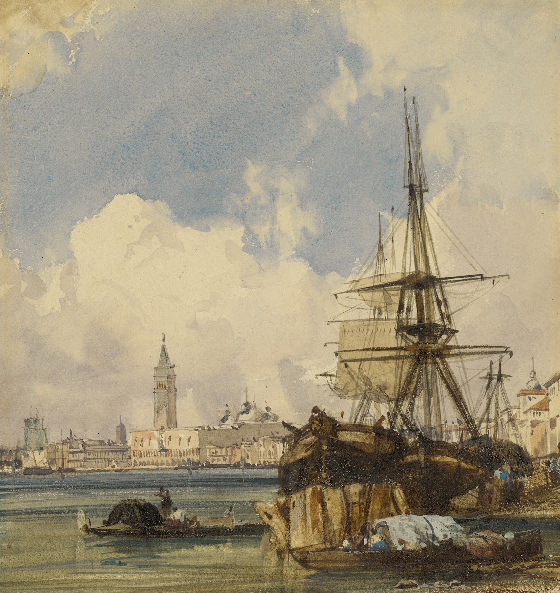 Riva degli Schiavoni from near San Biagio Venice 1826