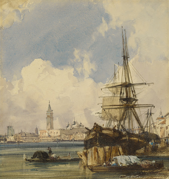 Riva degli Schiavoni from near San Biagio Venice 1826