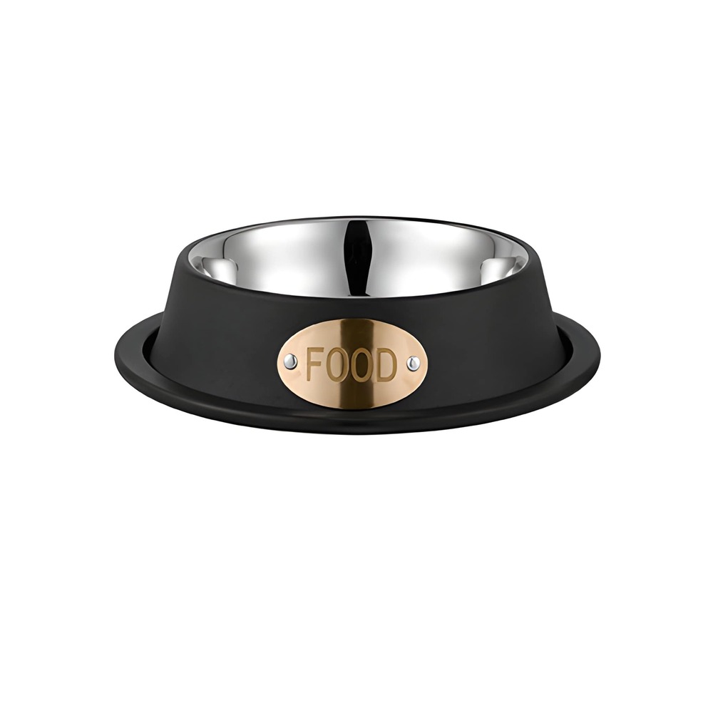 Plato para mascota de acero inoxidable Izy™ 473 mL color negro