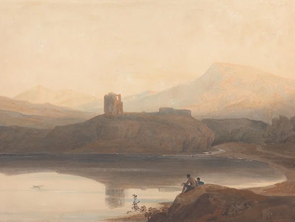 Llanberis Lake with Castle Dolbadern ca 1805
