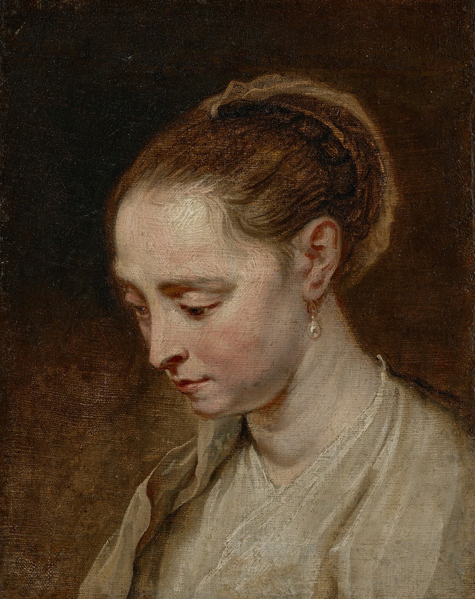 Head study of a young woman with a pearl earring