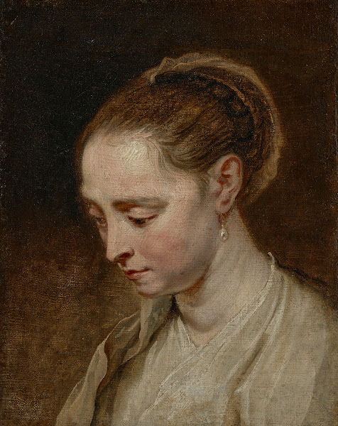 Head study of a young woman with a pearl earring