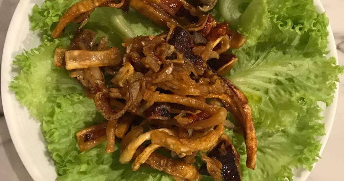 Mực khô chiên mắm ❤️