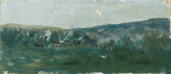 Hügellandschaft Mit Mondsichel 1895