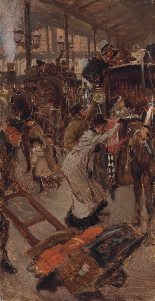 The Cab Road Victoria Station 1895
