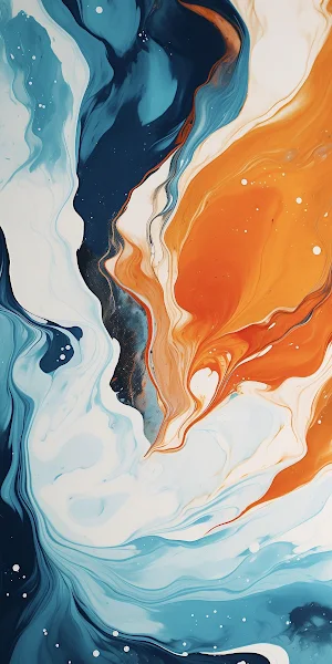 Fluid Art, Abstract Painting, Acrylic Pouring, Color Swirl Full HD iPhone Wallpaper Background