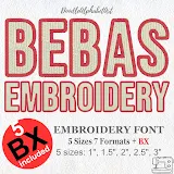 Stitch photo 1 of the Bebas Embroidery Fonts embroidery design