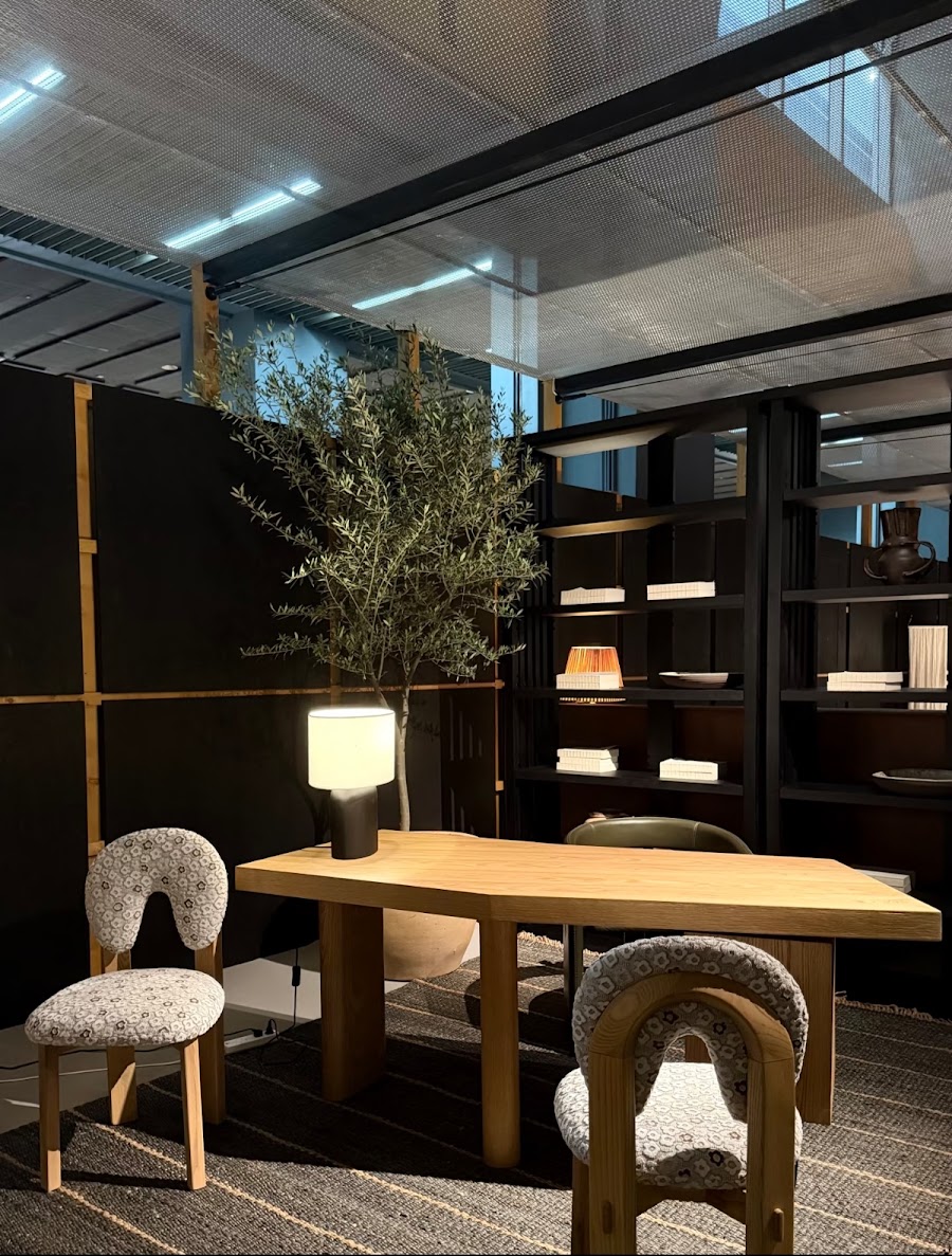 Modern living room furniture display at Canton Fair