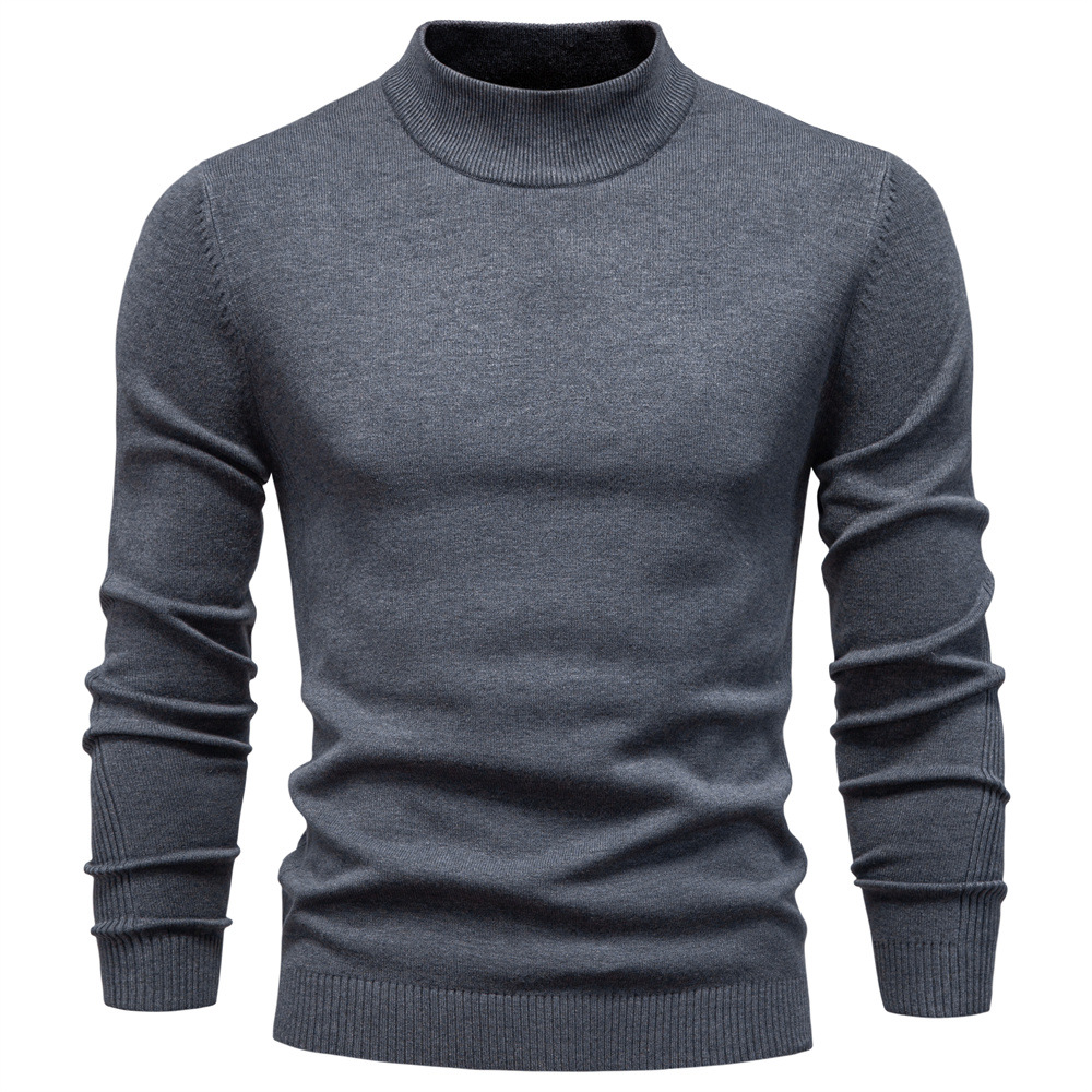 Men's Turtleneck Sweater, Solid Color, Casual