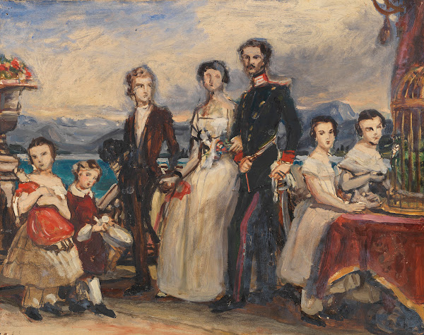 Studie zu dem Gemälde Die Geschwister der Kaiserin Elisabeth von Österreich 1854