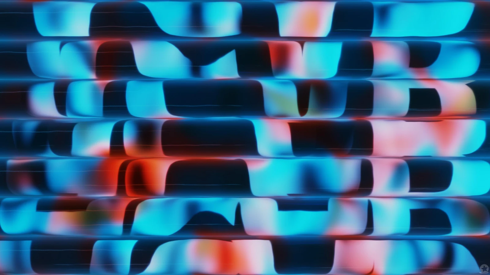 Abstract Glowing Blue Wave Grid - Digital Abstract Art 4K Wallpaper (3840x2160)