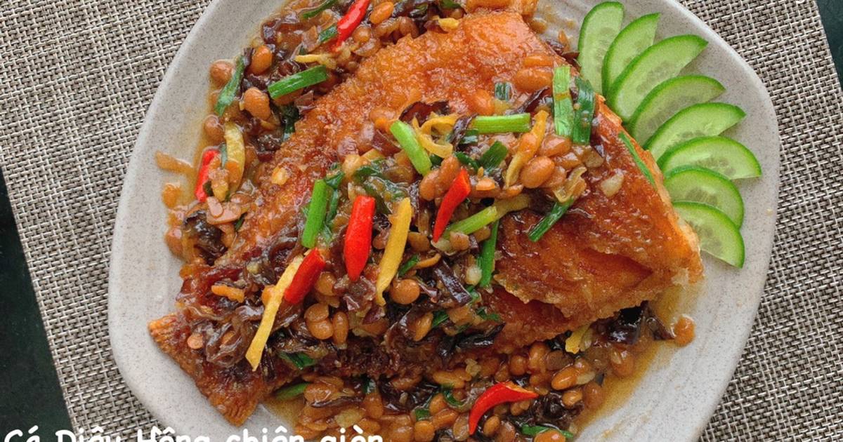 Cá Diêu Hồng chiên giòn Sốt Tương Hột