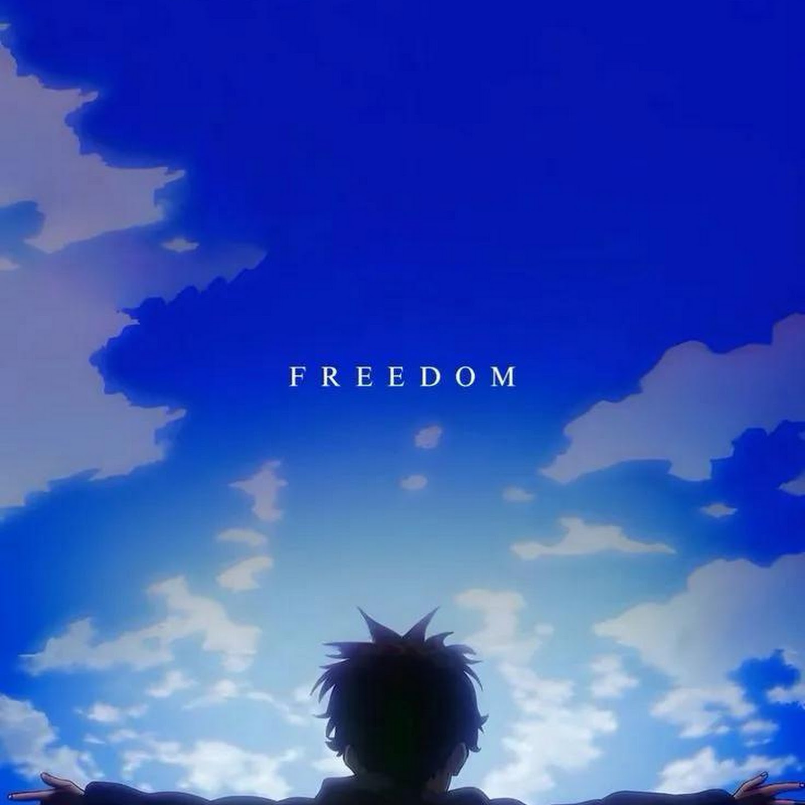 Download Anime, Sky, Clouds, Freedom iPhone