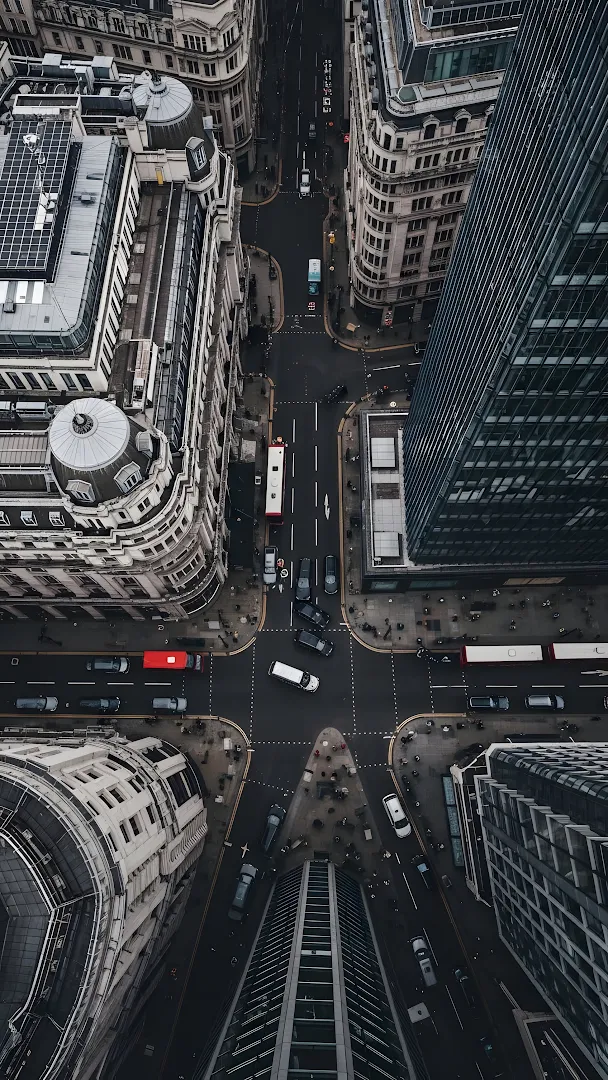 Deep Blue Futuristic Digital Grid Matrix