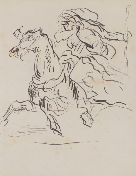 Arabian Horseman in Gallop