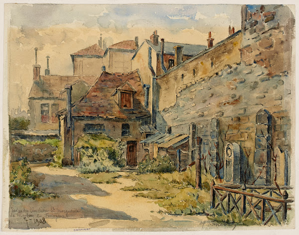 Restes du cimetière Sainte Marguerite rue Saint Bernard 1908