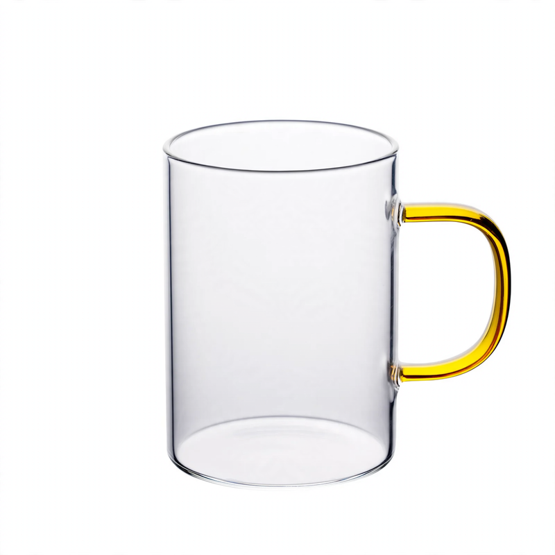 Borosilicate Glass Mug with Wooden Handle, 360 ml