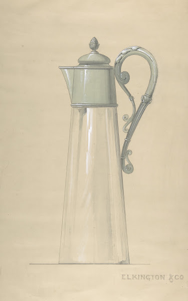 Design for Glass and Silver Water Pitcher with a Cover 182065