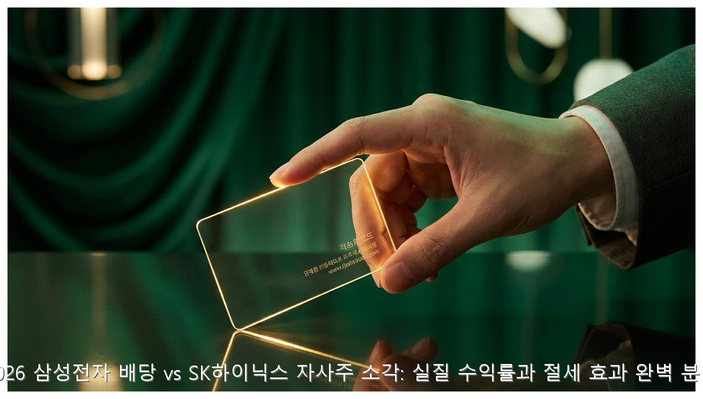2026 삼성전자 배당 vs SK하이닉스 자사주 소각: 실질 수익률과 절세 효과 완벽 분석 핵심 안내 및 분석 인포그래픽 (3)