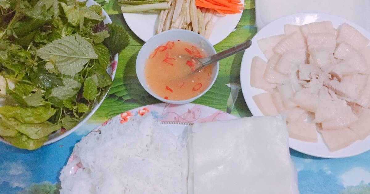 Bánh tráng cuốn thịt heo
