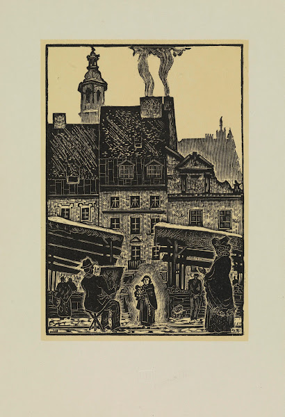 Piwarski rysuje Brata Alberta ilustracja do książki Szary brat Pii Górskiej 1936