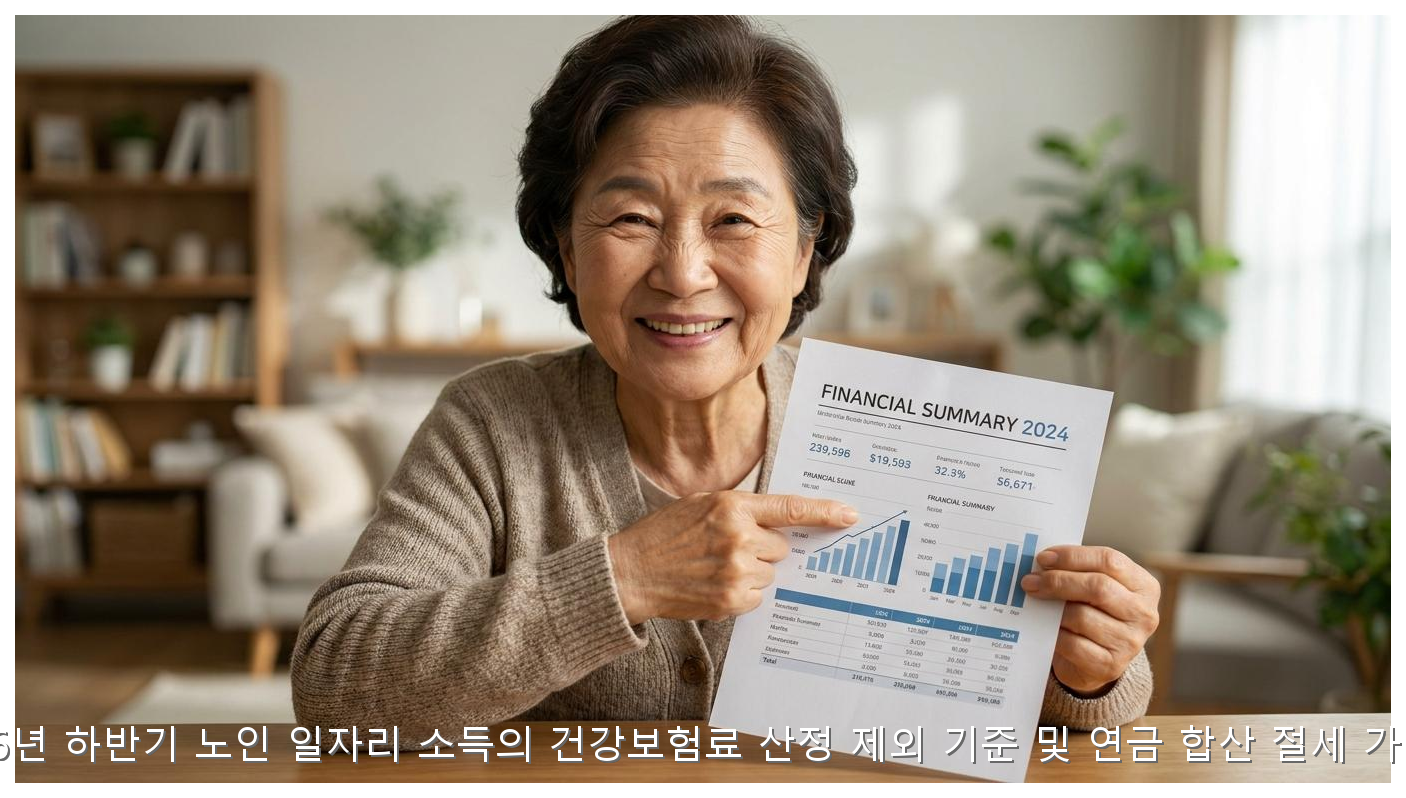 2026년 하반기 노인 일자리 소득의 건강보험료 산정 제외 기준 및 연금 합산 절세 가이드 핵심 안내 및 분석 인포그래픽 (8)